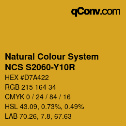 Farbcode: Natural Colour System<br>NCS S2060-Y10R - Hellbraun | qconv.com