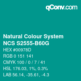 Farbcode: Natural Colour System<br>NCS S2555-B60G - Grün | qconv.com