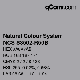 カラーコード: Natural Colour System<br>NCS S3502-R50B - 年以降の新製品 2022 | qconv.com