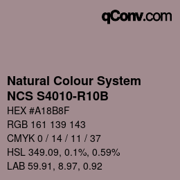 カラーコード: Natural Colour System<br>NCS S4010-R10B - Rotbeige | qconv.com