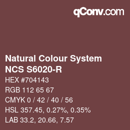 Código de color: Natural Colour System<br>NCS S6020-R - Violett | qconv.com