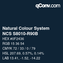 Código de color: Natural Colour System<br>NCS S8010-R90B - Schwarzviolett | qconv.com