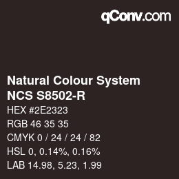 Código de color: Natural Colour System<br>NCS S8502-R - Graubraun | qconv.com