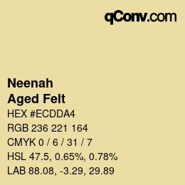 Farbcode: Neenah - Aged Felt | qconv.com