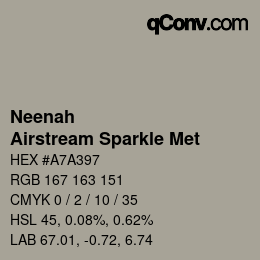 カラーコード: Neenah - Airstream Sparkle Met | qconv.com