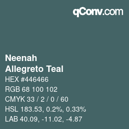 カラーコード: Neenah - Allegreto Teal | qconv.com