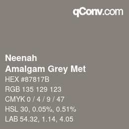 Color code: Neenah - Amalgam Grey Met | qconv.com