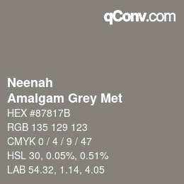 Código de color: Neenah - Amalgam Grey Met | qconv.com