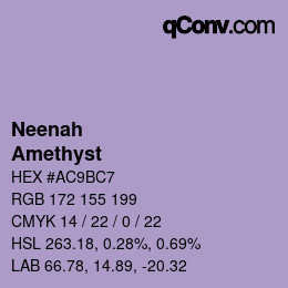颜色代码: Neenah - Amethyst | qconv.com