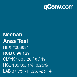 カラーコード: Neenah - Anas Teal | qconv.com