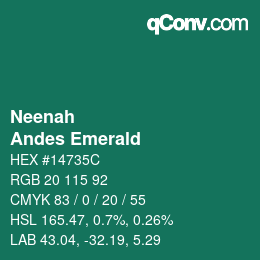 カラーコード: Neenah - Andes Emerald | qconv.com