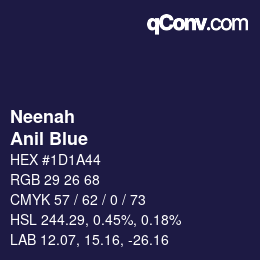 カラーコード: Neenah - Anil Blue | qconv.com
