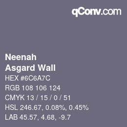 カラーコード: Neenah - Asgard Wall | qconv.com