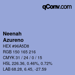 カラーコード: Neenah - Azureno | qconv.com