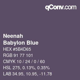 カラーコード: Neenah - Babylon Blue | qconv.com