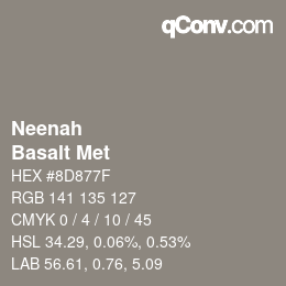 カラーコード: Neenah - Basalt Met | qconv.com