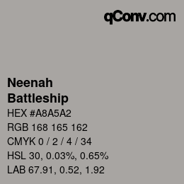 カラーコード: Neenah - Battleship | qconv.com
