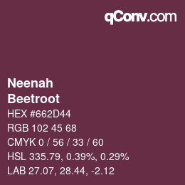 カラーコード: Neenah - Beetroot | qconv.com