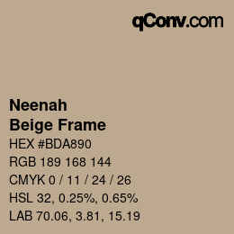 カラーコード: Neenah - Beige Frame | qconv.com