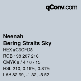 カラーコード: Neenah - Bering Straits Sky | qconv.com