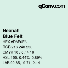 カラーコード: Neenah - Blue Felt | qconv.com