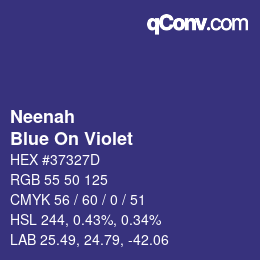 Color code: Neenah - Blue On Violet | qconv.com