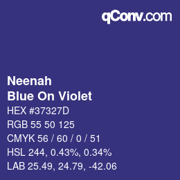 カラーコード: Neenah - Blue On Violet | qconv.com