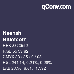 カラーコード: Neenah - Bluetooth | qconv.com