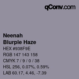 カラーコード: Neenah - Blurple Haze | qconv.com