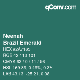 カラーコード: Neenah - Brazil Emerald | qconv.com
