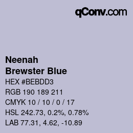 カラーコード: Neenah - Brewster Blue | qconv.com
