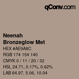 カラーコード: Neenah - Bronzeglow Met | qconv.com