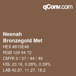 カラーコード: Neenah - Bronzegold Met | qconv.com