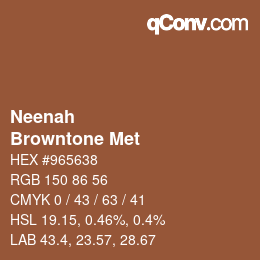 Color code: Neenah - Browntone Met | qconv.com