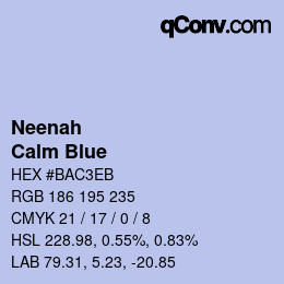 カラーコード: Neenah - Calm Blue | qconv.com
