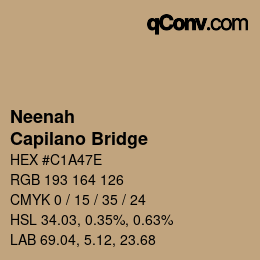Color code: Neenah - Capilano Bridge | qconv.com
