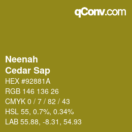 Color code: Neenah - Cedar Sap | qconv.com