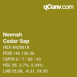 カラーコード: Neenah - Cedar Sap | qconv.com