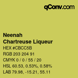 カラーコード: Neenah - Chartreuse Liqueur | qconv.com