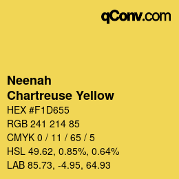 カラーコード: Neenah - Chartreuse Yellow | qconv.com