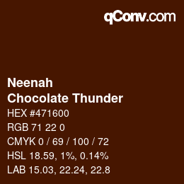 カラーコード: Neenah - Chocolate Thunder | qconv.com