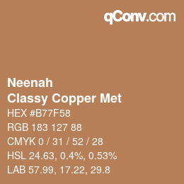 カラーコード: Neenah - Classy Copper Met | qconv.com