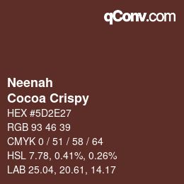 Color code: Neenah - Cocoa Crispy | qconv.com