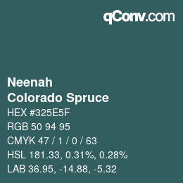 カラーコード: Neenah - Colorado Spruce | qconv.com