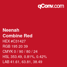 カラーコード: Neenah - Combine Red | qconv.com