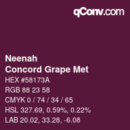 Código de color: Neenah - Concord Grape Met | qconv.com