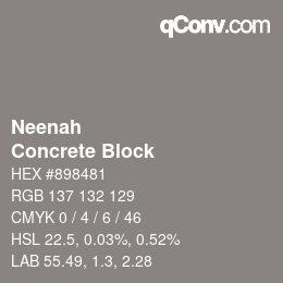 Color code: Neenah - Concrete Block | qconv.com