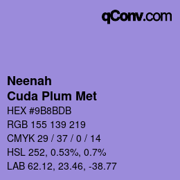 Color code: Neenah - Cuda Plum Met | qconv.com