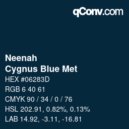 カラーコード: Neenah - Cygnus Blue Met | qconv.com