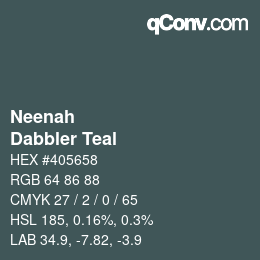 カラーコード: Neenah - Dabbler Teal | qconv.com